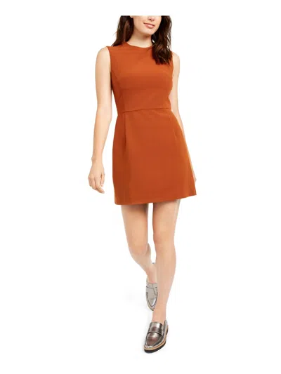 French Connection Womens Sleeveless Layering Sheath Dress In Orange