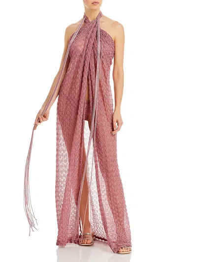 Missoni Womens Metallic Cover-up In Pink