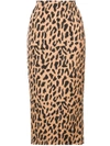 Diane Von Furstenberg Leopard-print Crepe De Chine Midi Skirt In Belmont Camel