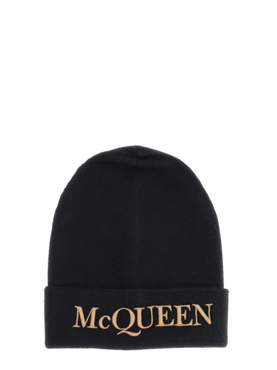 Alexander Mcqueen Woolen Hat In Black