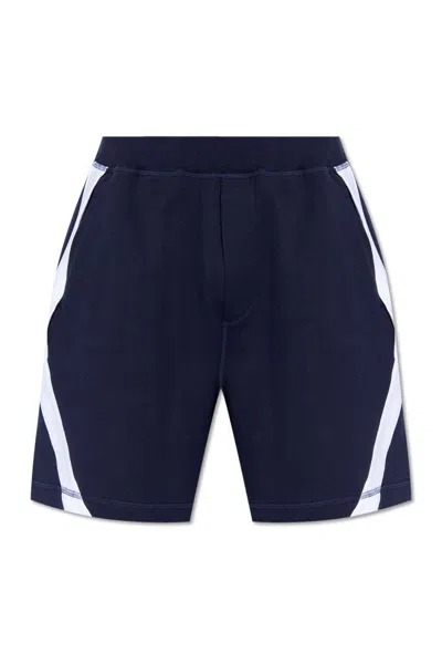 Dsquared2 Contrasting-trim Track Shorts In Blue