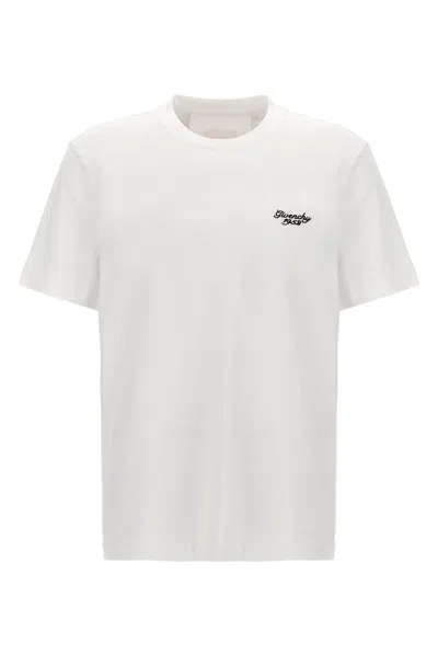 Givenchy Men Logo Embroidery T-shirt In White