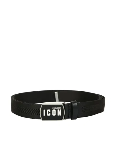 Dsquared2 Belt Be Icon In Black
