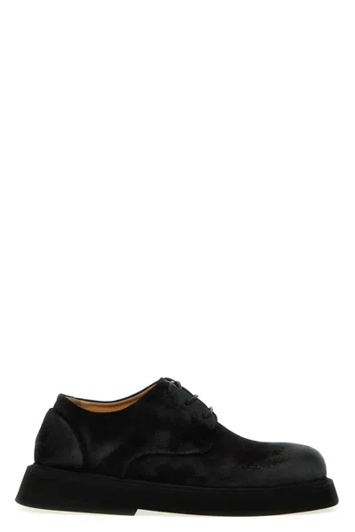 Marsèll Spalla Grained Leather Lace-up Shoes In Black