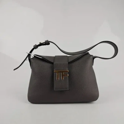 Tom Ford Women Mini Tf Grain Leather Shoulder Bag In Black