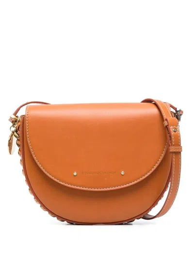 Stella Mccartney Frayme Chain Detailed Shoulder Bag In Brown