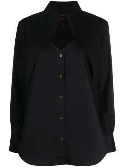 Vivienne Westwood Cut-out Detail Shirt In Black
