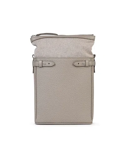 Maison Margiela 'camera Bag' Where Grey Leather Bag In Beige
