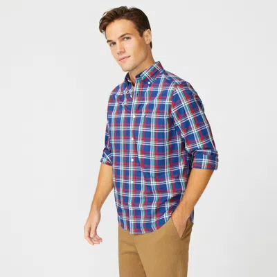 Nautica Mens Big & Tall Classic Fit Wrinkle-resistant Plaid Shirt In Multi