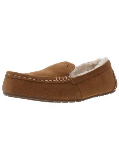 Koolaburra Lezly Womens Suede Slip On Loafers In Brown