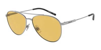 Arnette Men's 58mm Brushed Gunmetal Sunglasses An3085-738-85-58 In Yellow