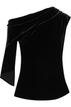 PETER PILOTTO COLD-SHOULDER VELVET TOP