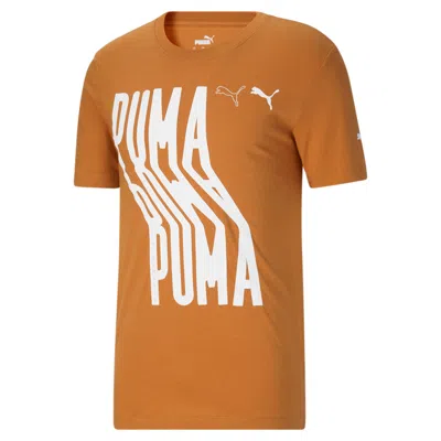 Puma Men's Wavy Baby Logo Tee In White
