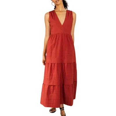 Marie Oliver Gabbie Dress In Clay In Red