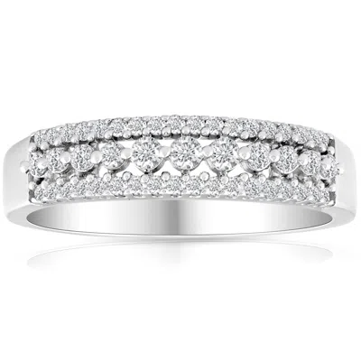 Pompeii3 1/3ct Diamond Anniversary Ring 10k White Gold In Multi