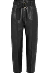 PETAR PETROV Holly cropped leather wide-leg pants