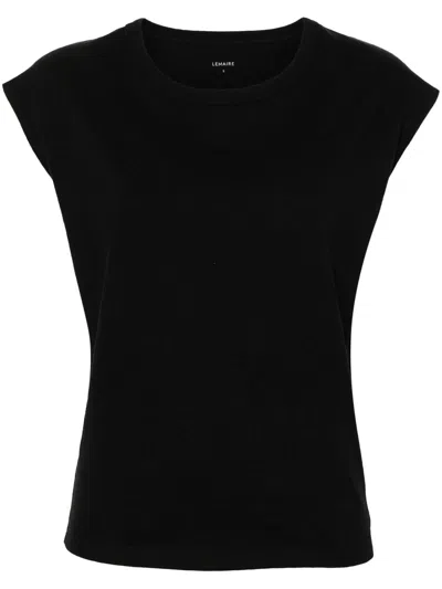 Lemaire Cap Sleeve T-shirt Clothing In Black
