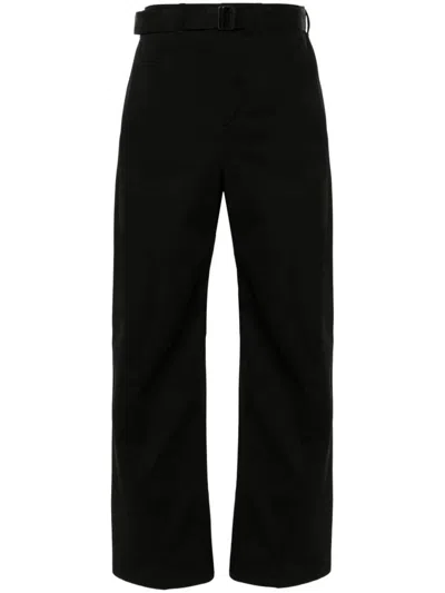 Lemaire Cotton Twisted Trousers In Black