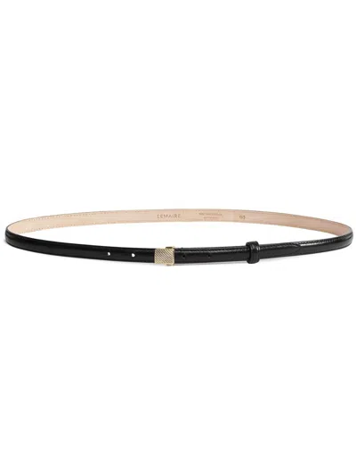 Lemaire Military Thin Belt In Black