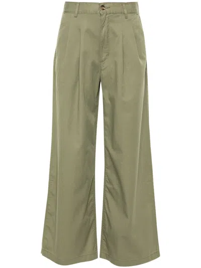 Levi's Pleat-detail Wide-leg Trousers In Green