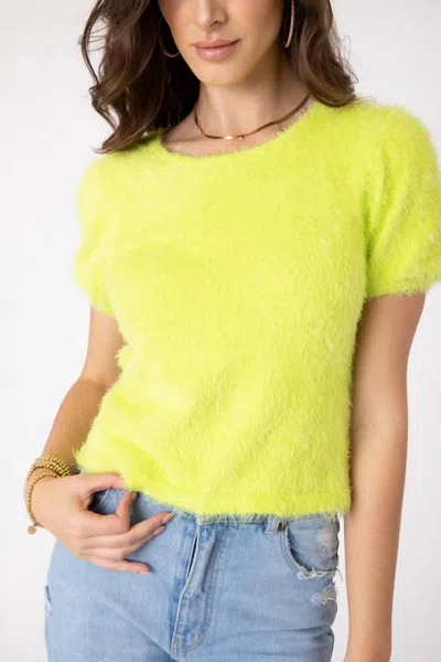 Sincerely Ours Chelsea Sweater In Lime Green In Yellow