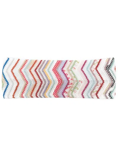 Missoni Zigzag Pattern Hair Band In Multicolour