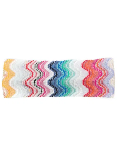 Missoni Zigzag Pattern Hair Band In Multicolour