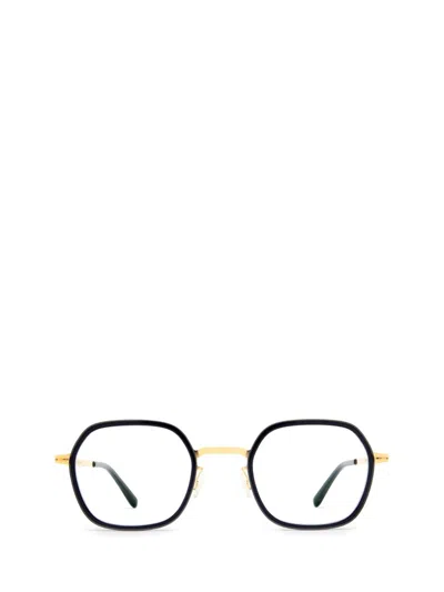 Mykita Eyeglasses In A76-glossy Gold/milky Indigo