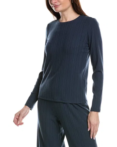 Eileen Fisher Variegated Rib Top In Blue