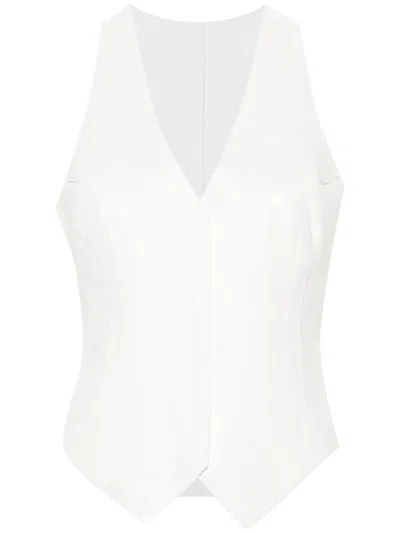 Norma Kamali Simple Vest In White