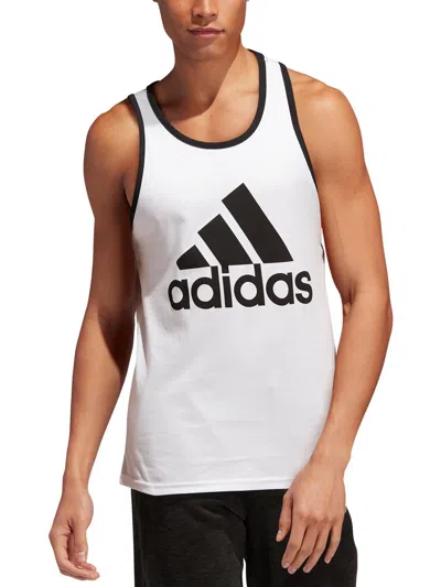 Adidas Originals Mens Logo Multisport Tank Top In White