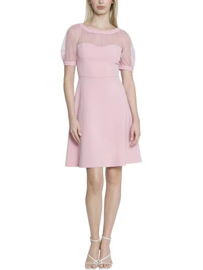 Maggy London Womens Illusion Polyester Cocktail And Party Dress In Pink