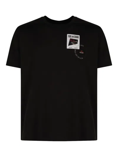 Paul & Shark Logo Patch T-shirt Clothing In Black