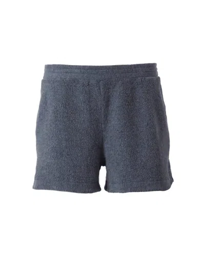 Sundry Women's Sherpa Pull-on Short In Navy Pigment In Grey