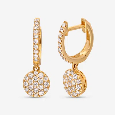 Ina Mar 14k Gold, Diamonds 0.54ct. Tw. Drop Earrings Cn/557758 In Silver