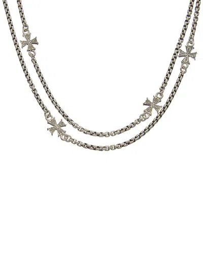 Konstantino Ss Classic Silver Necklace In Multi