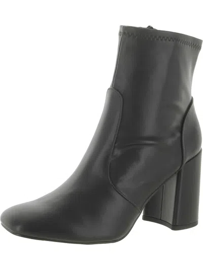 Madden Girl Windyy Womens Faux Leather Ankle Booties In Black
