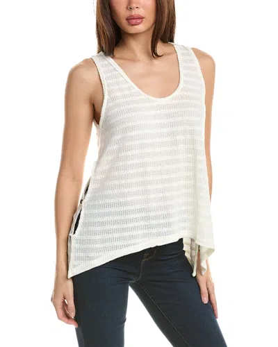 Project Social T Runaway Sweater Stripe Washed Tank In White