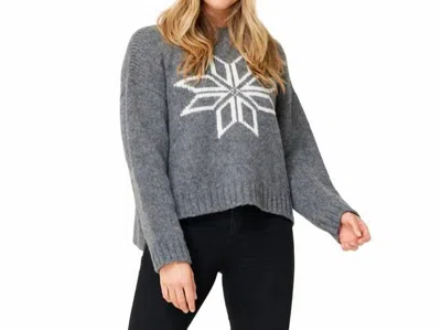 Krimson Klover Snowflake Pullover In Charcoal In Grey