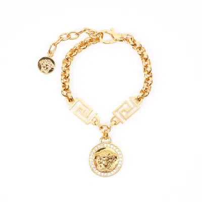 Versace Medusa Head Bracelet Base Metal In Gold