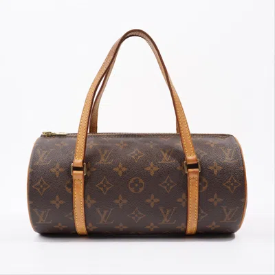 Pre-owned Louis Vuitton Papillon Monogram Coated Canvas Shoulder Bag In Brown