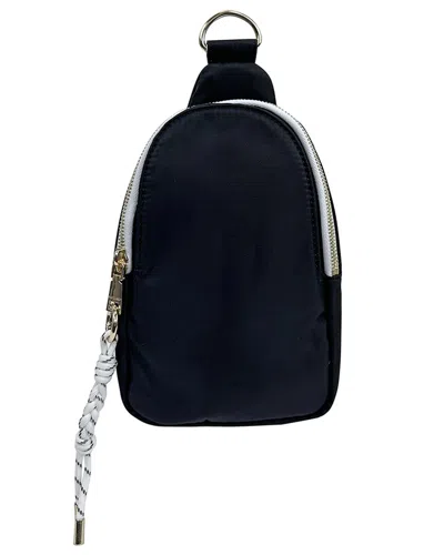 Ahdorned Nora Sling Bag With Fashion Straps In Black
