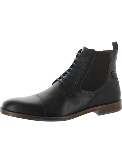 Stacy Adams Mens Leather Lace-up Chelsea Boots In Black
