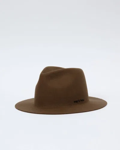 Rag & Bone Unisex - City Felt Hat In Olive Night In Brown