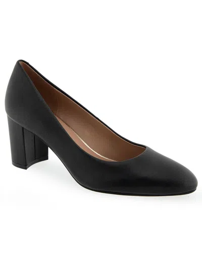 Aerosoles Betsy Womens Leather Pumps In Black