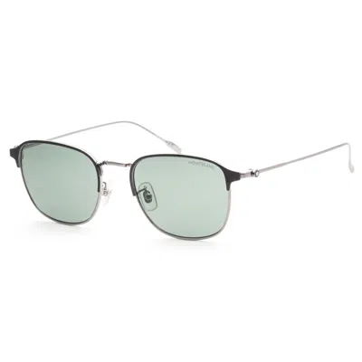 Mont Blanc Montblanc Men's 54mm Ruthenium Sunglasses Mb0189s-005-54 In Green