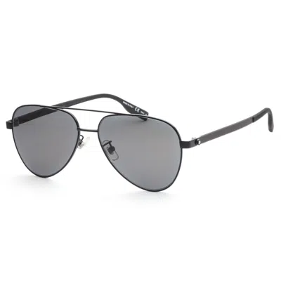 Mont Blanc Montblanc Men's 59mm Semimatte Sunglasses Mb0182s-005-59 In Grey
