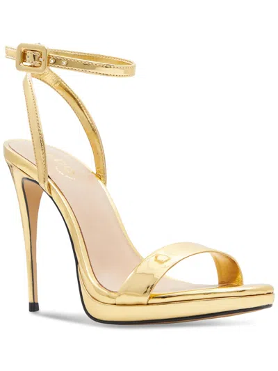 Aldo Kat Womens Leather Pumps In Gold