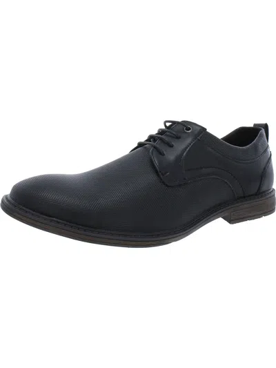 New York And Company Mens Faux Leather Oxfords In Black