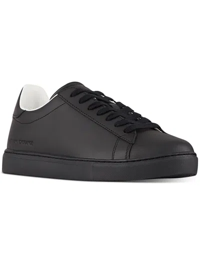 Ax Armani Exchange Mens Leather Casual And Fashion Sneakers In Black